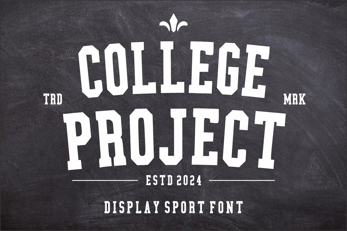 College Project Font preview