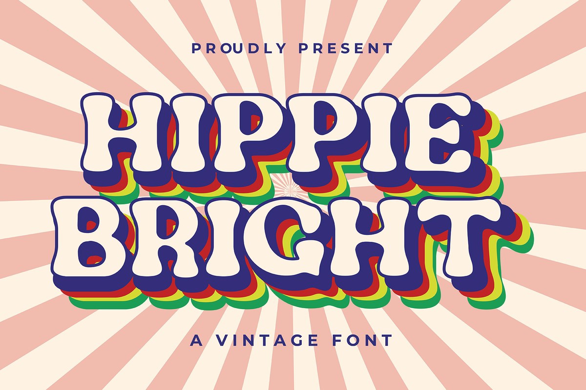Hippie Bright Font preview