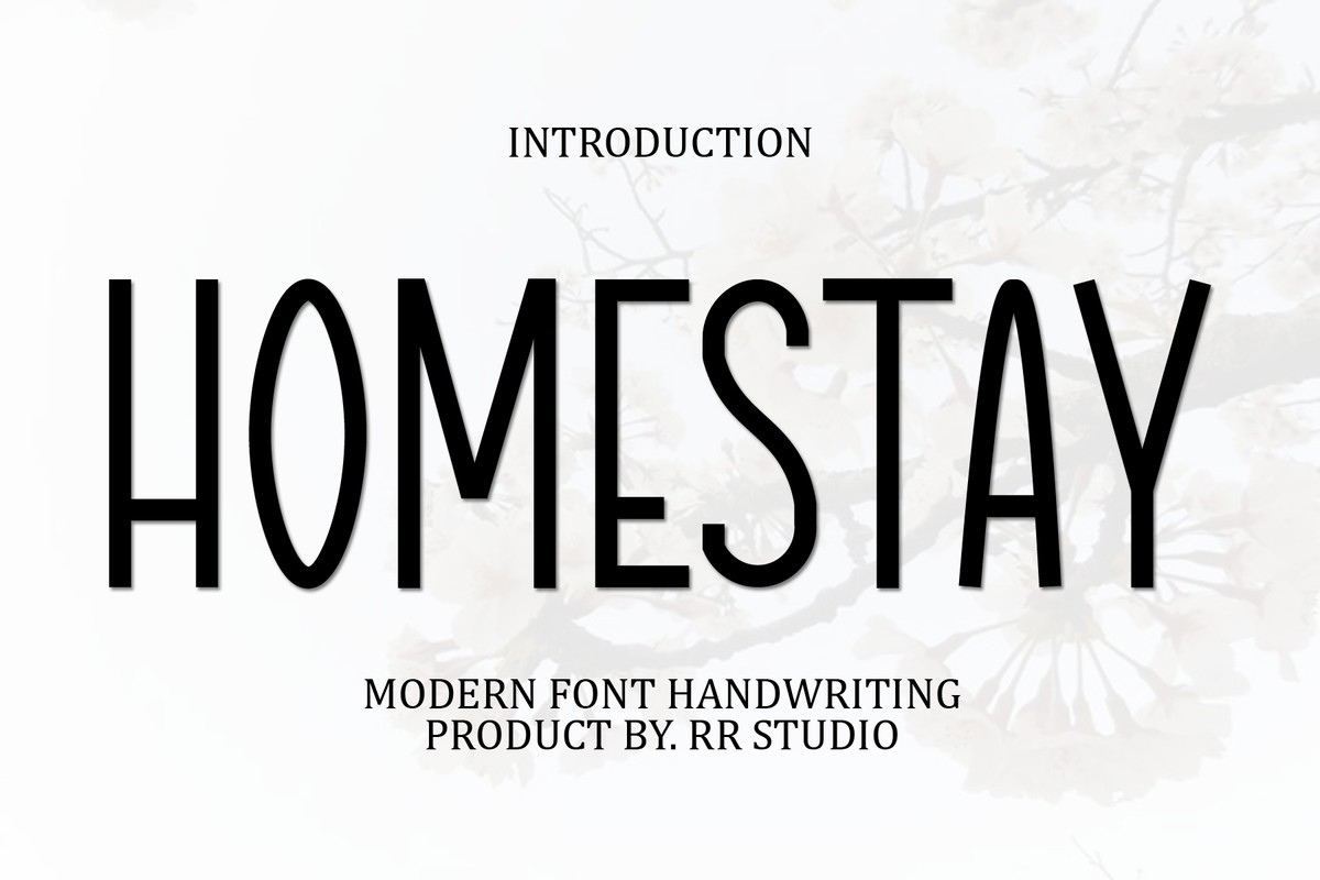 Homestay Font preview