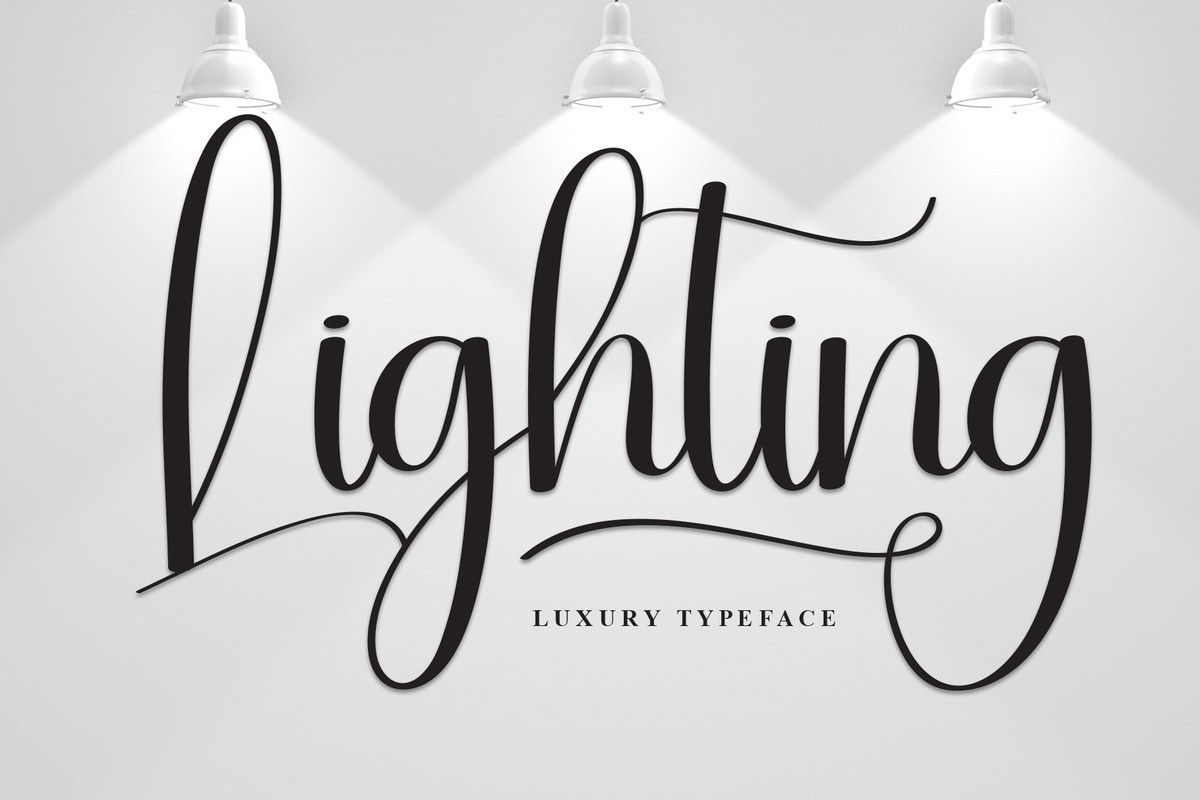 Lighting Font preview