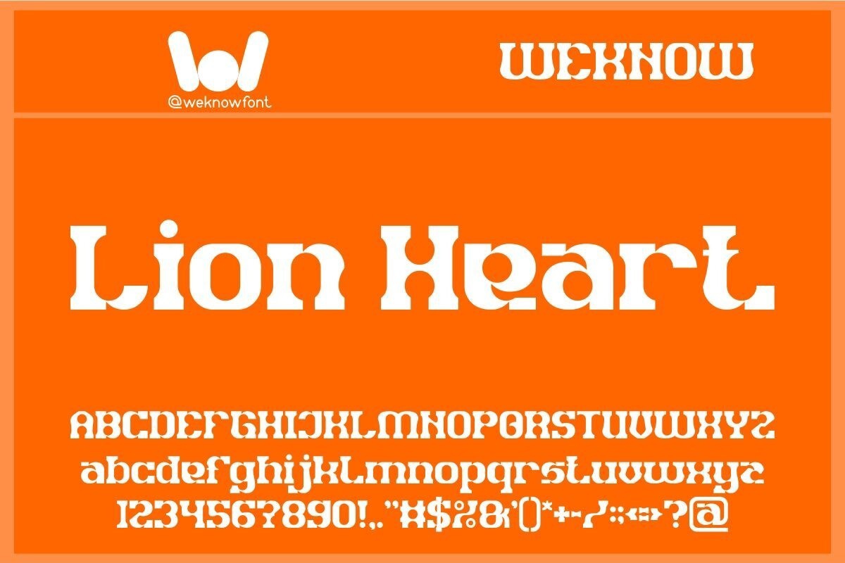 Lion Heart Bold Font preview