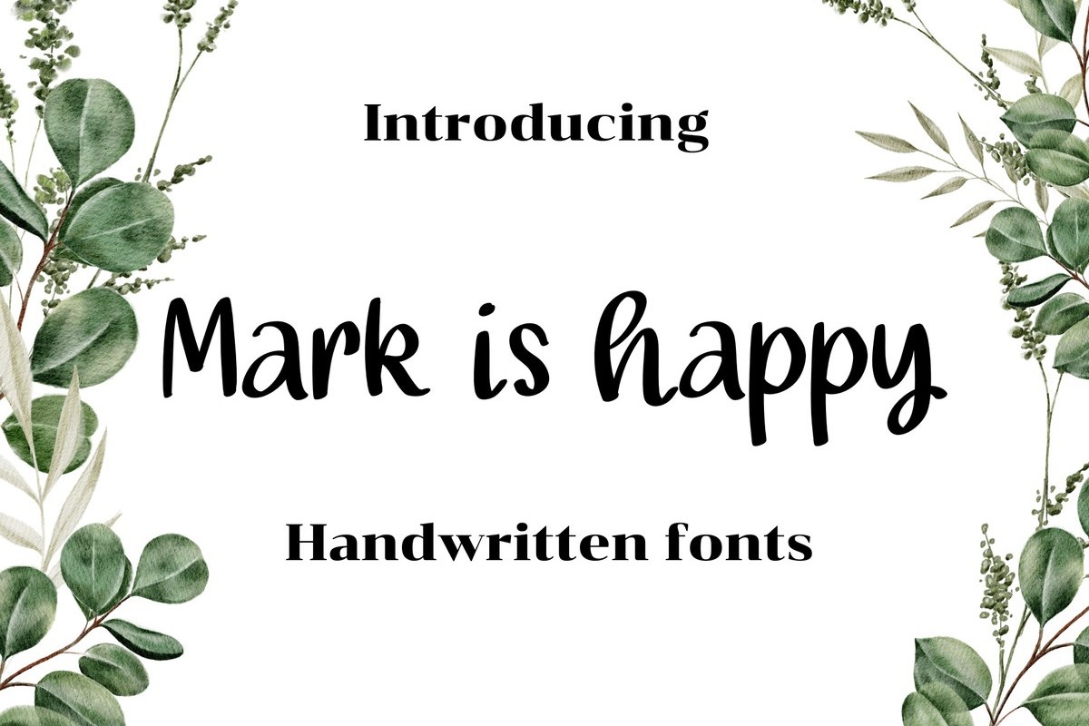 Mark is Happy Font preview