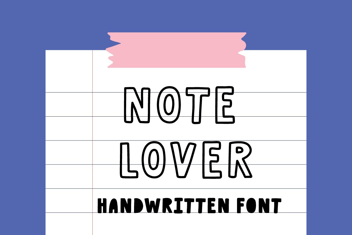 Note Lover Regular Font preview