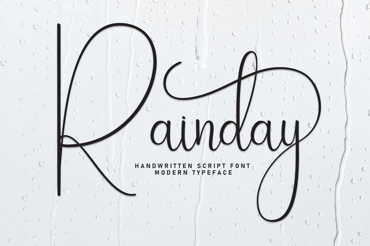 Rainday Font preview