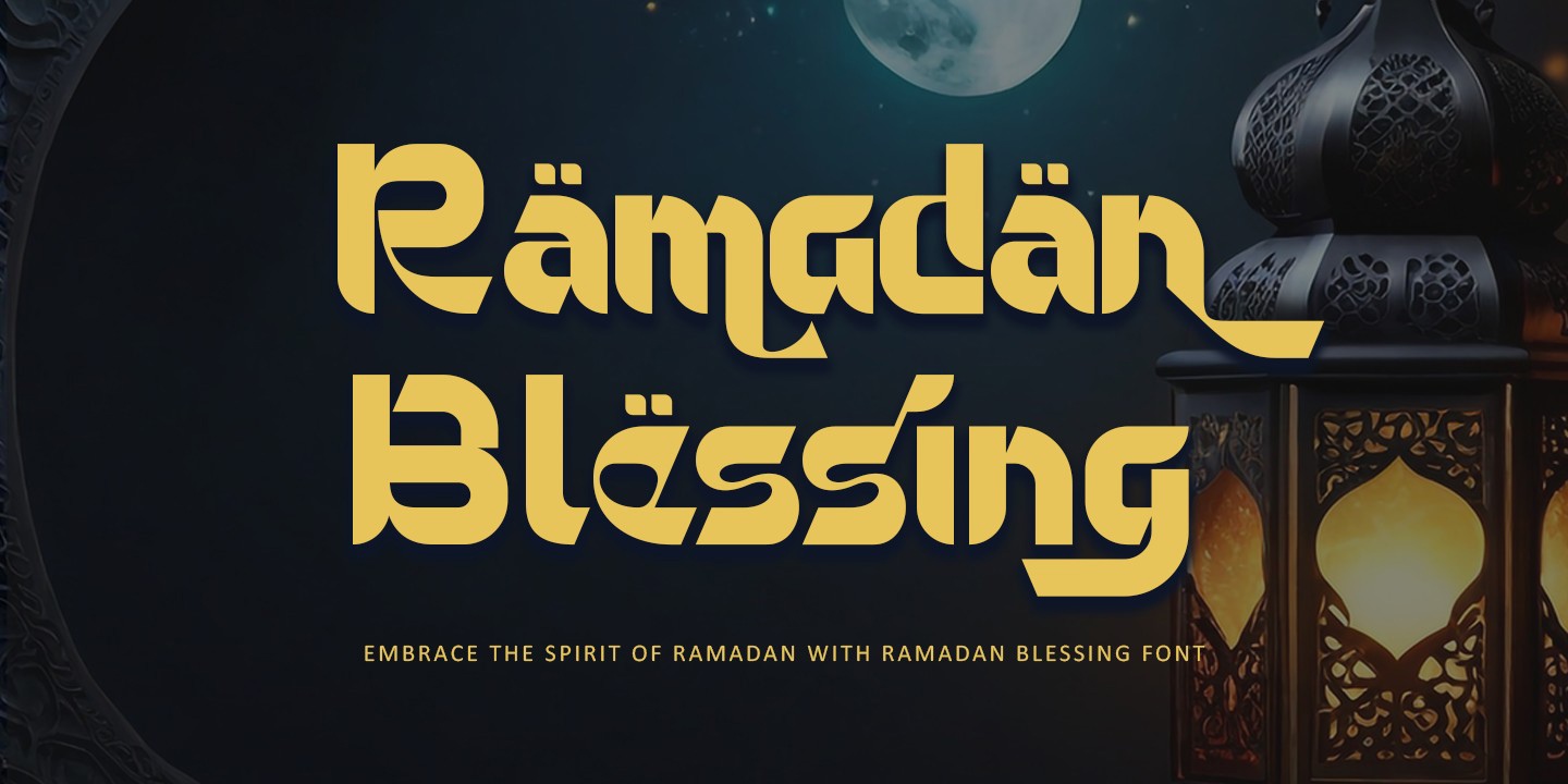 Ramadan Blessing Font preview