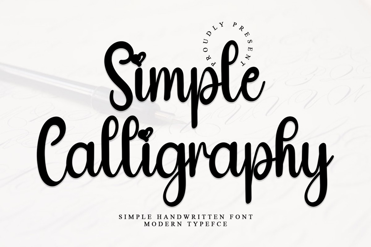 Simple Calligraphy Font preview