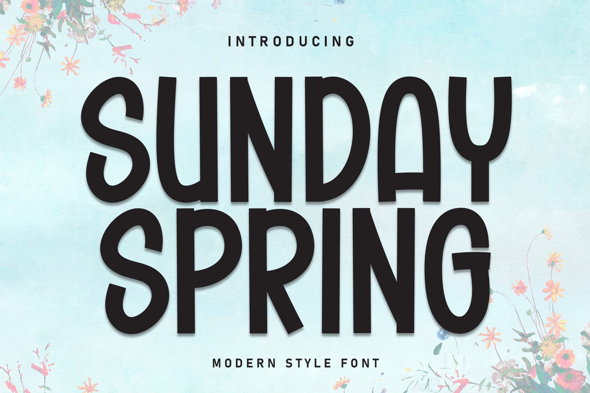 Sunday Spring Regular Font preview