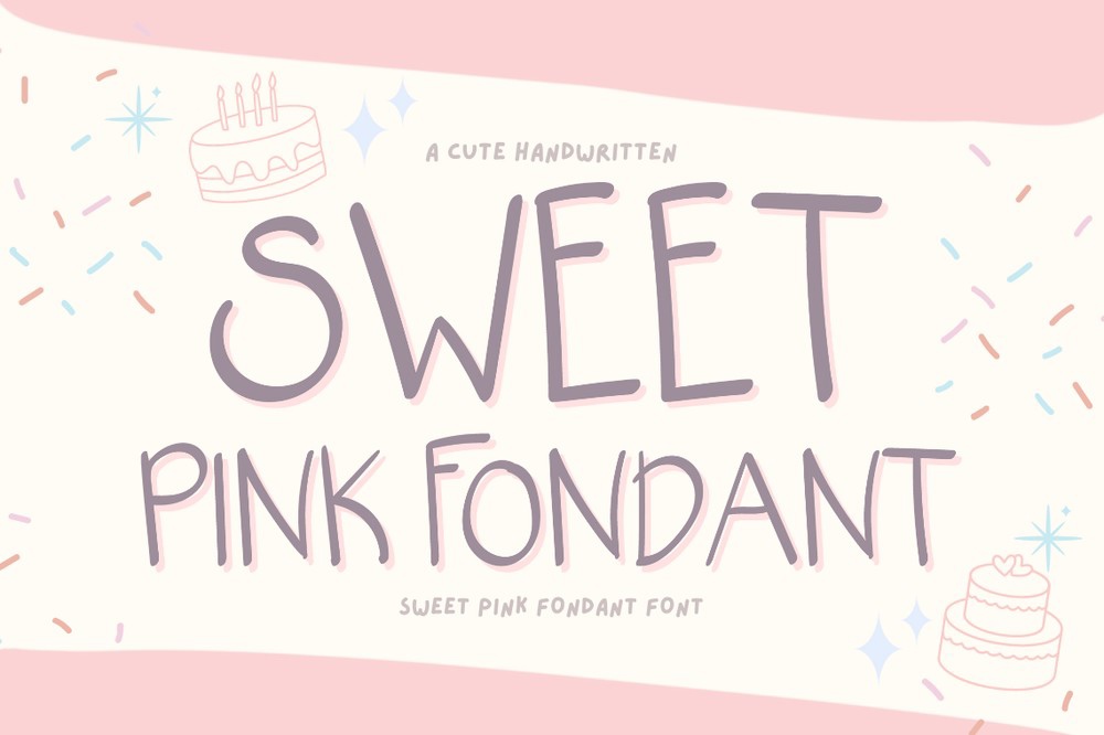 Sweet Pink Fondant Regular Font preview