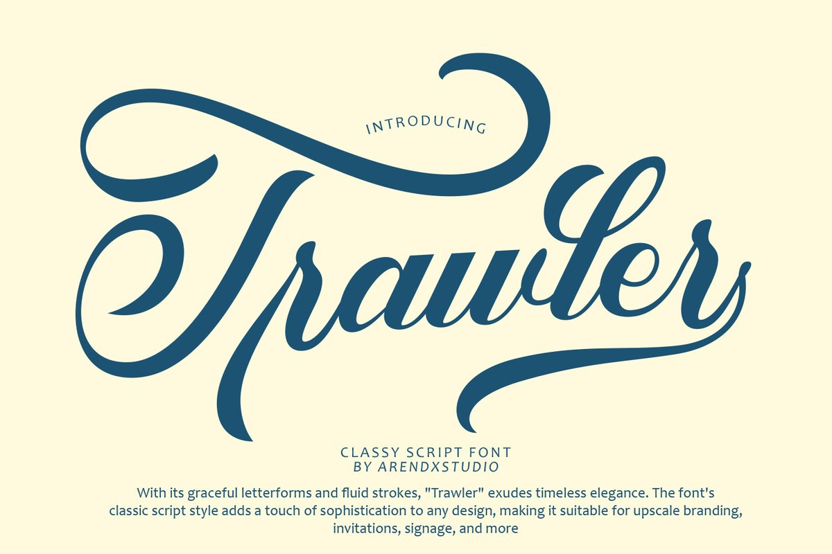 Trawler Font preview