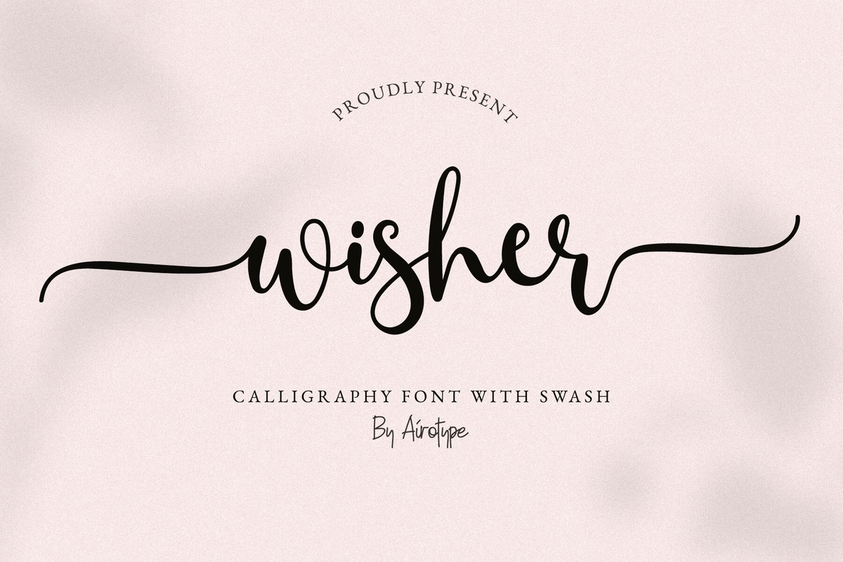 Wisher Font preview