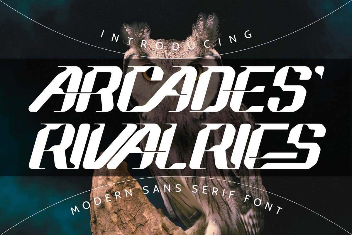 Arcades Rivalries REGULAR ITALIC Font preview