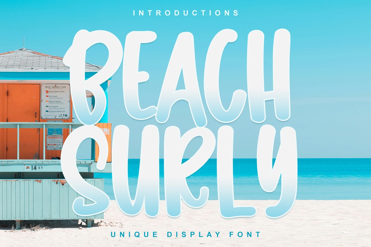 Beach Surly Font preview