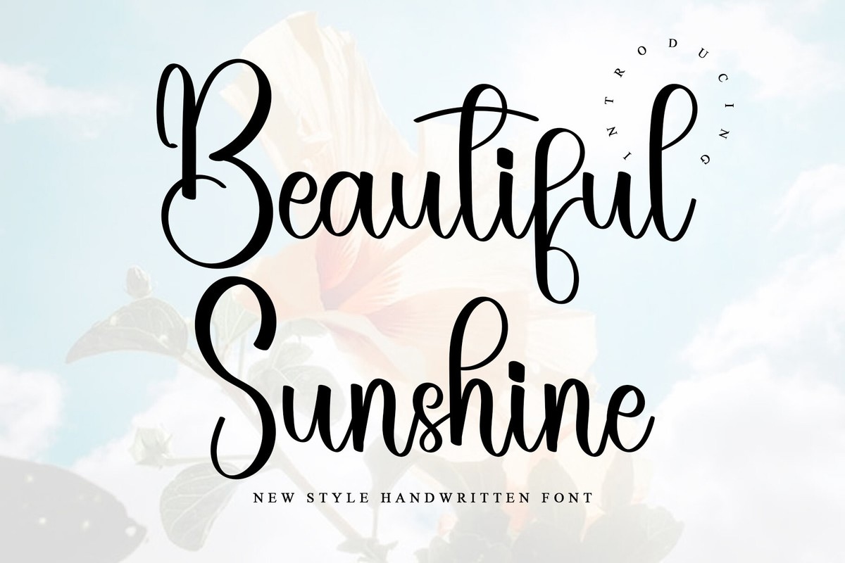 Beаutiful Sunshine Font preview