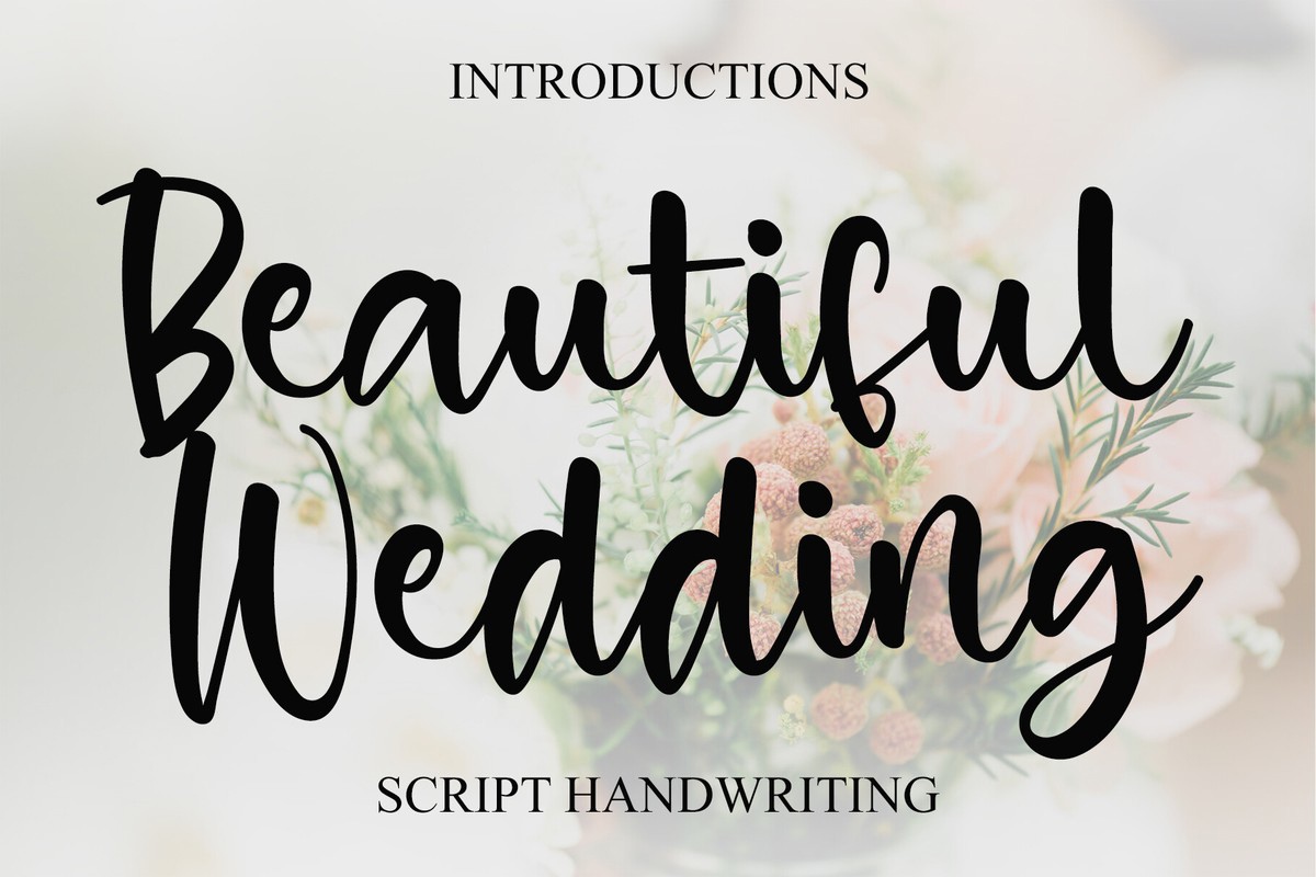 Beautiful Wedding Font preview