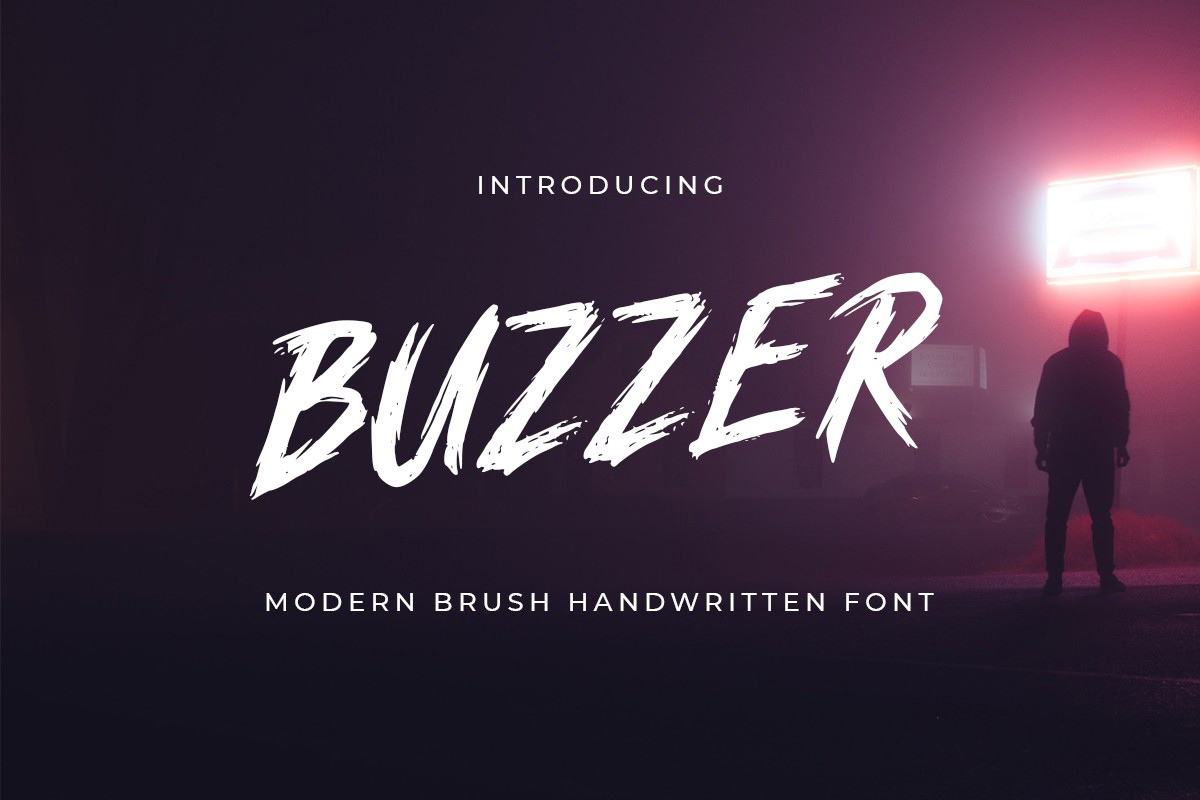 Buzzer Regular Font preview