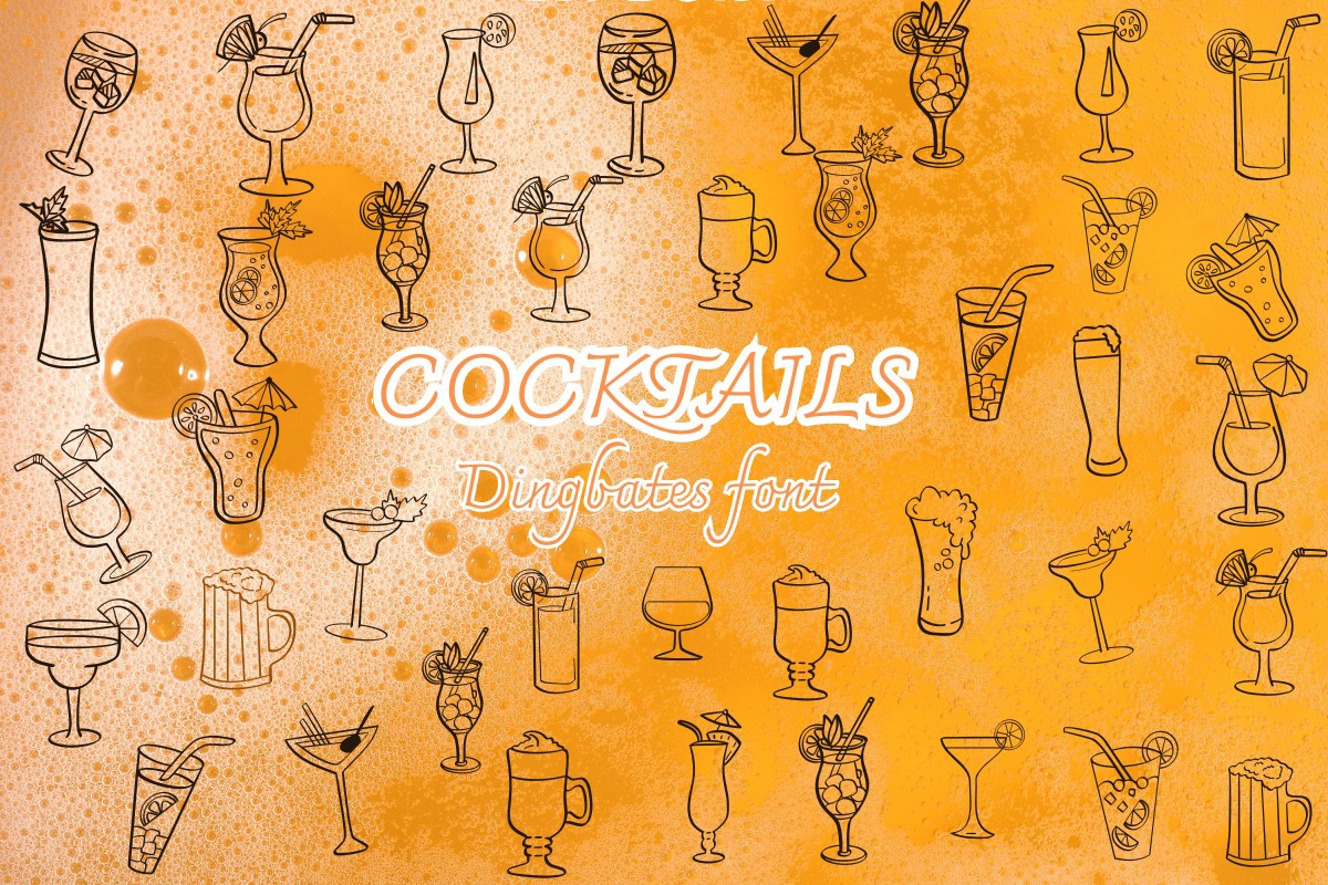 Cocktails Font preview