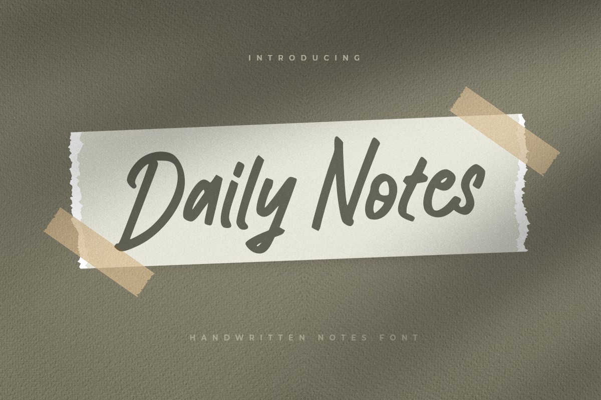 Daily Notes Font preview