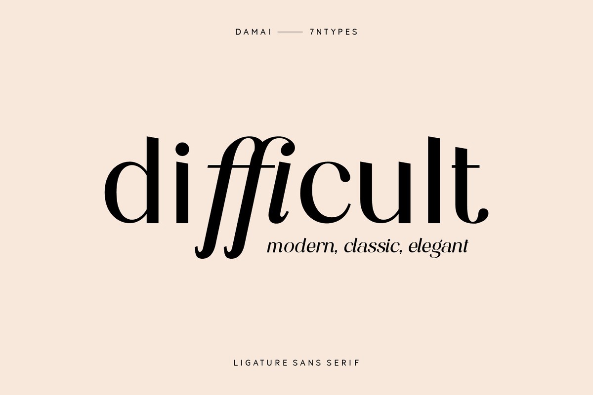 Difficult Italic Font preview