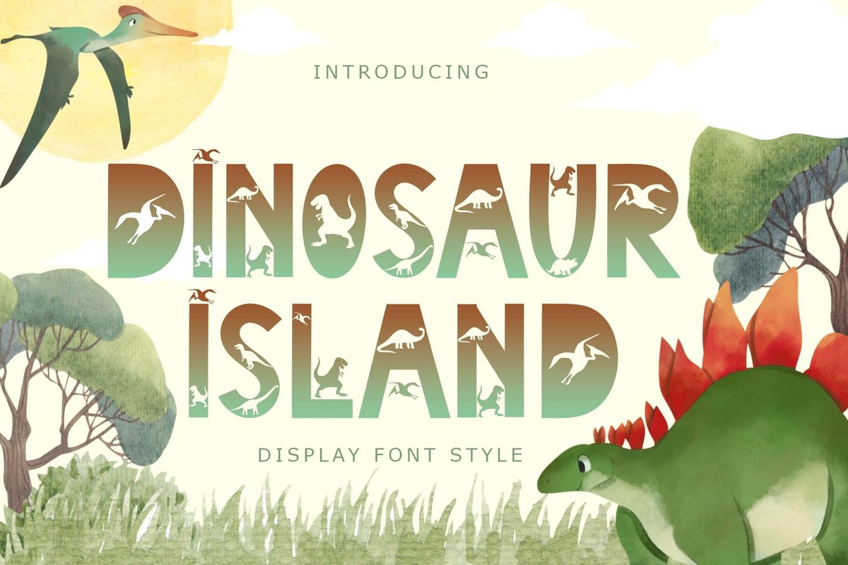 Dinosaur Island Font preview