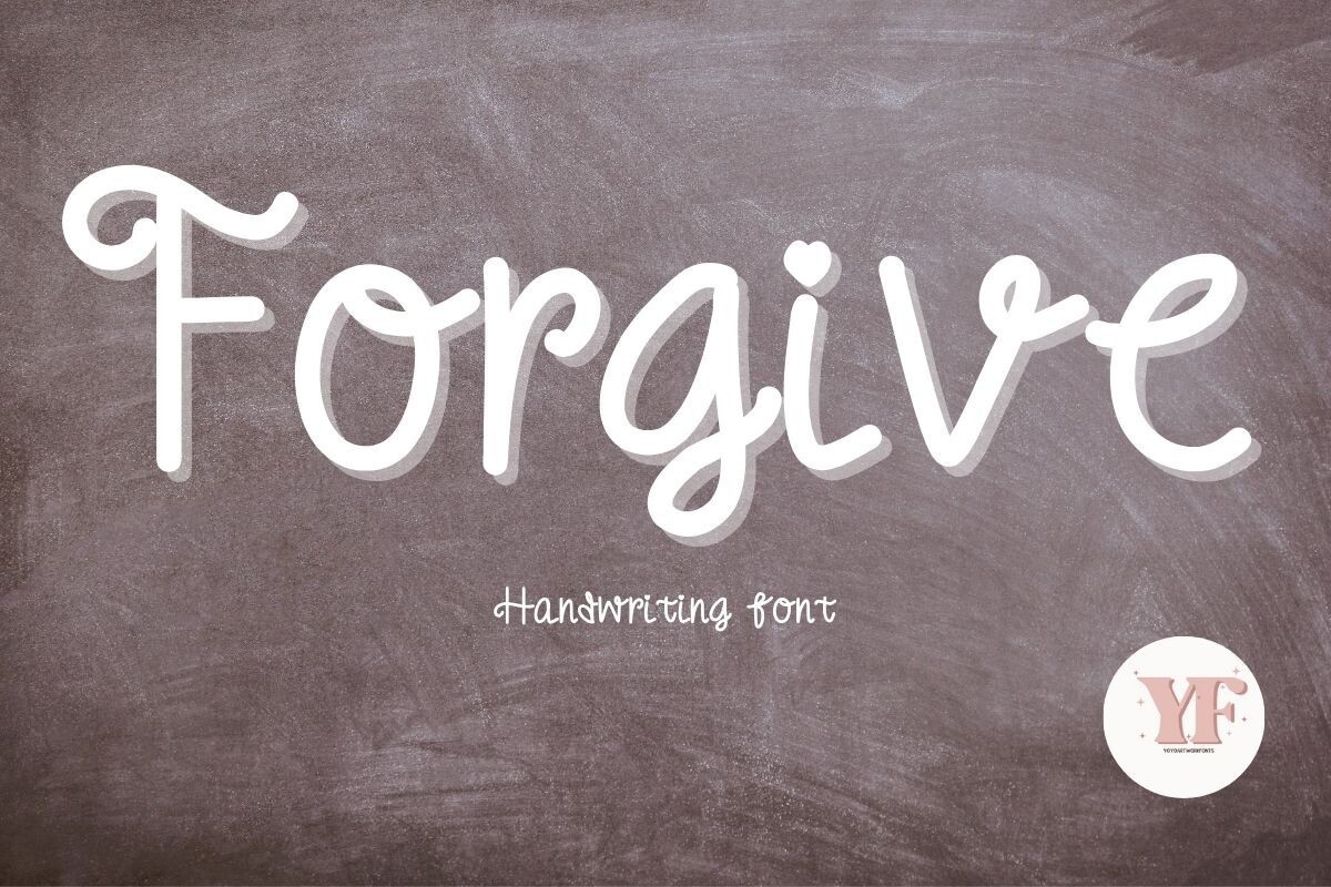 Forgive Regular Font preview