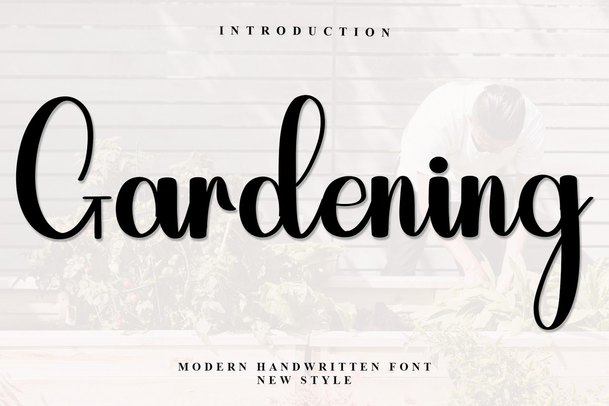 Gardening Font preview