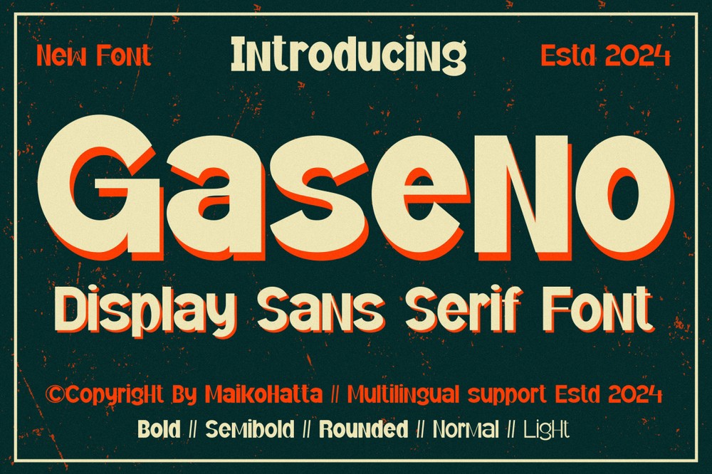 Gaseno Font preview