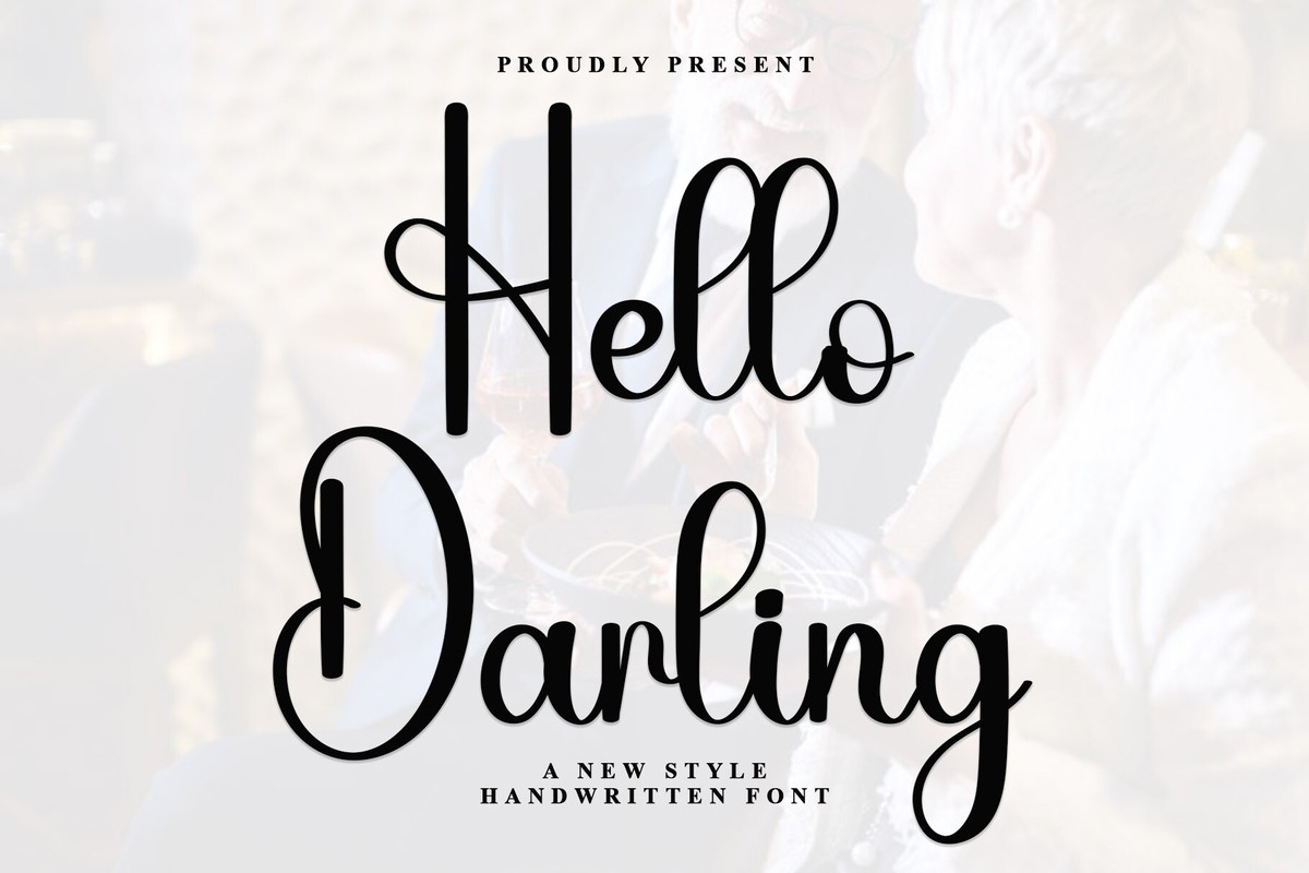 Hello Darling Font preview