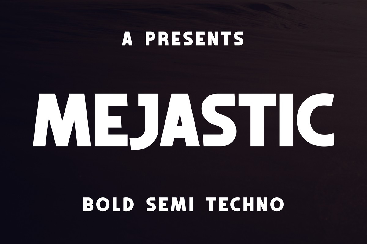 Mejastic Font preview