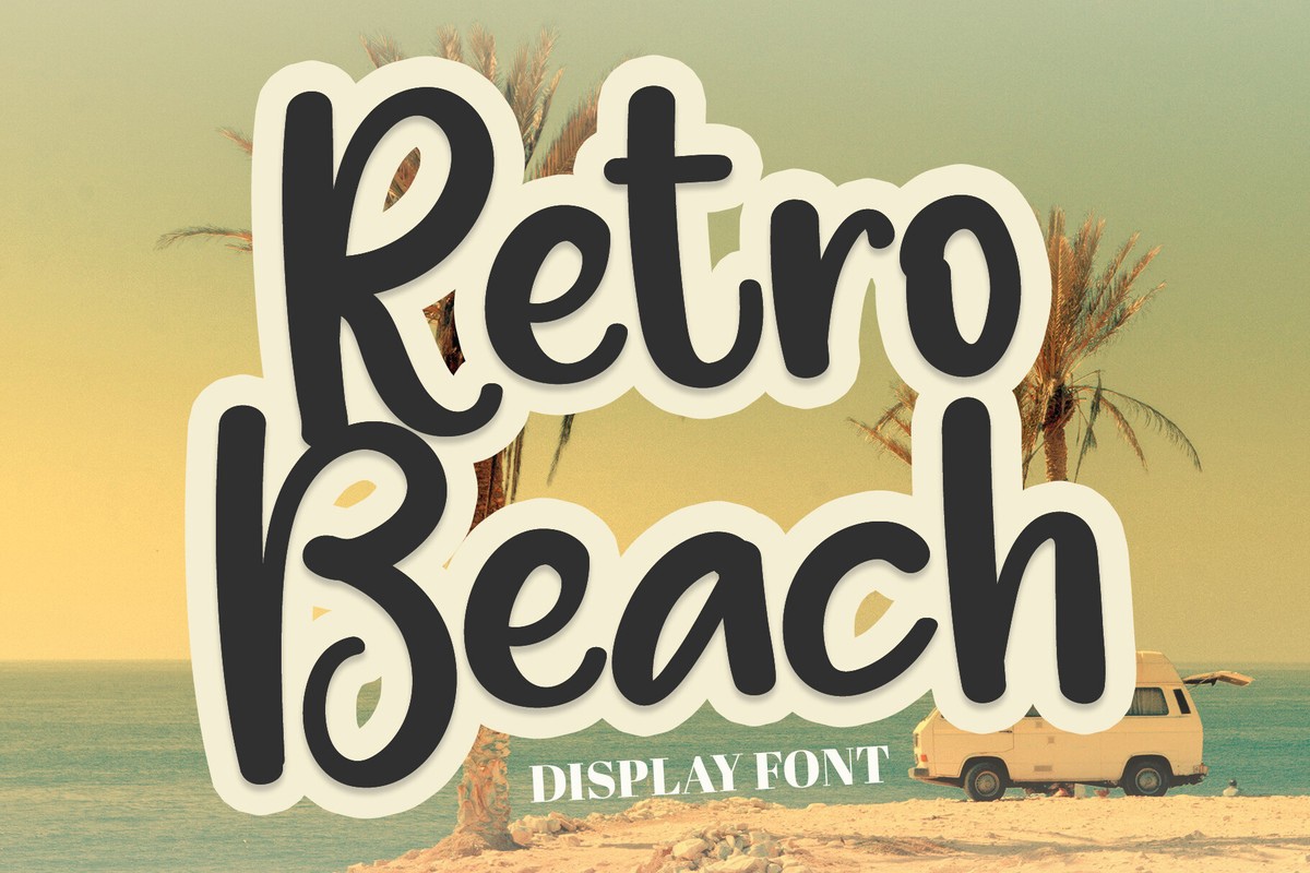 Retro Beach Font preview