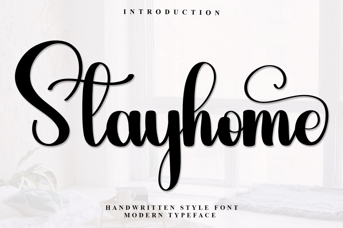 Stay Home Font preview