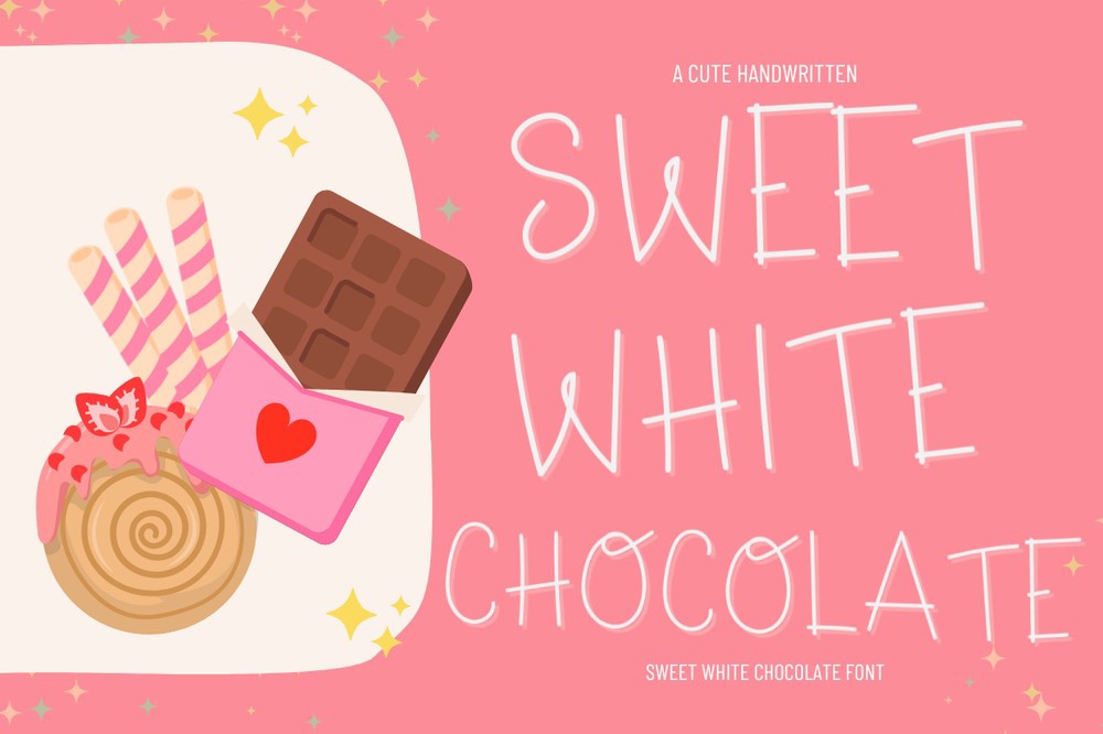 Sweet White Chocolate Font preview