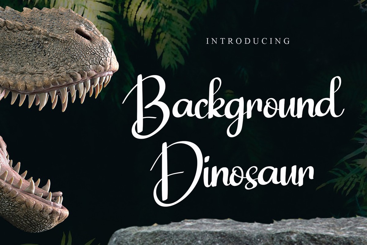Background Dinosaur Font preview
