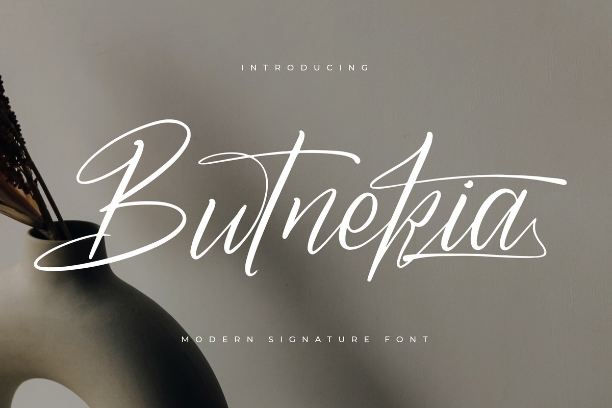 Butnekia Font preview