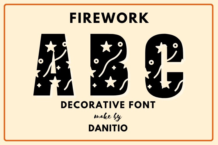 Firework Font preview