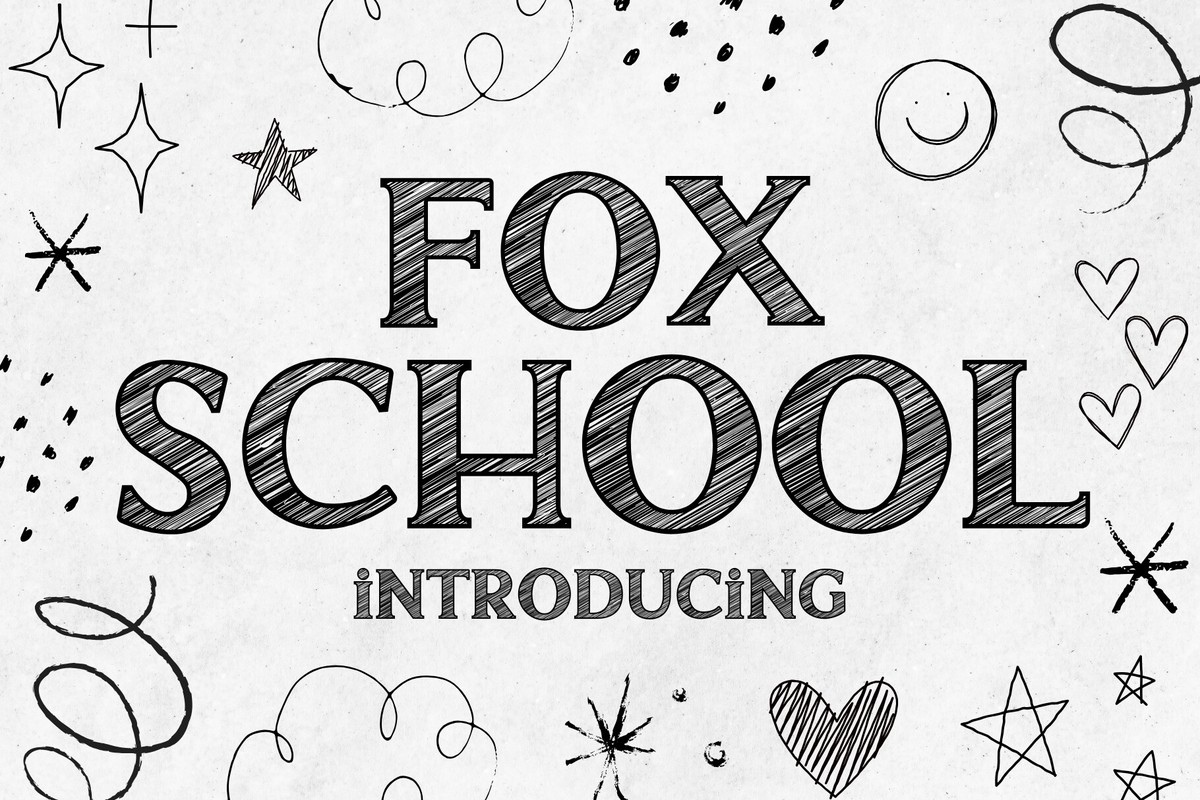 Fox School Font preview