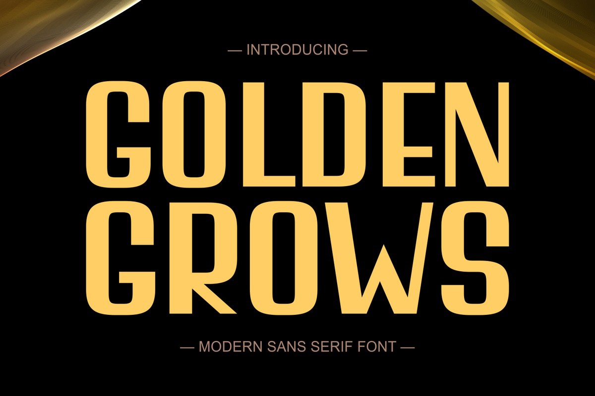 Golden Grows Font preview