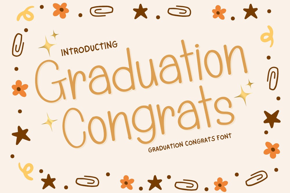 Graduation Congrats Regular Font preview