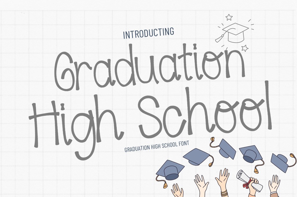 Graduation High School Font preview