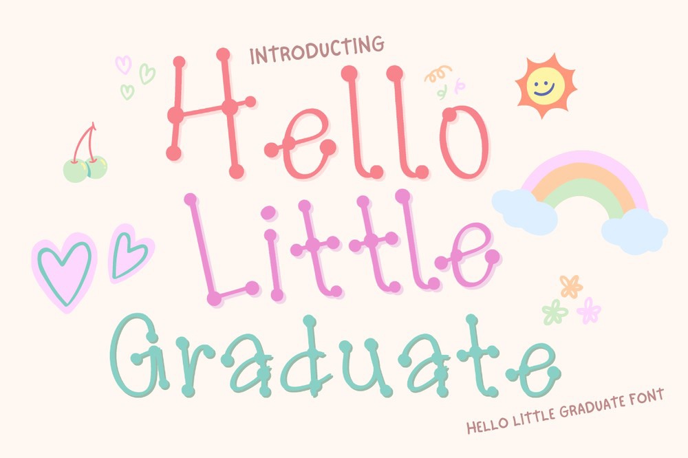 Hello Little Graduate Font preview