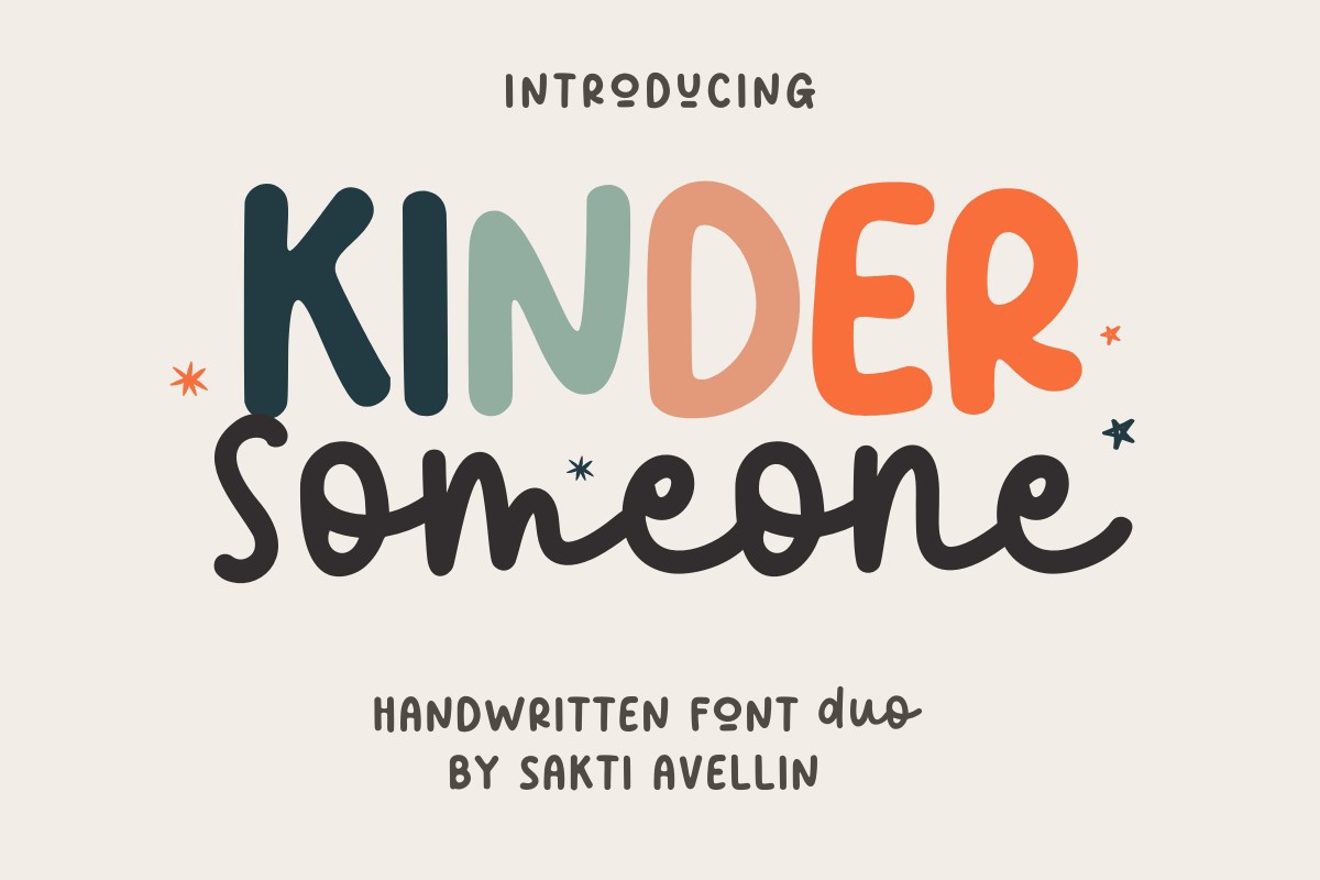 Kinder Someone Duo Font preview