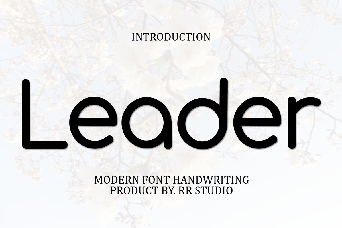 Leader Font preview