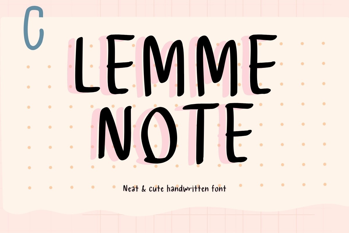 LemmeNote Font preview