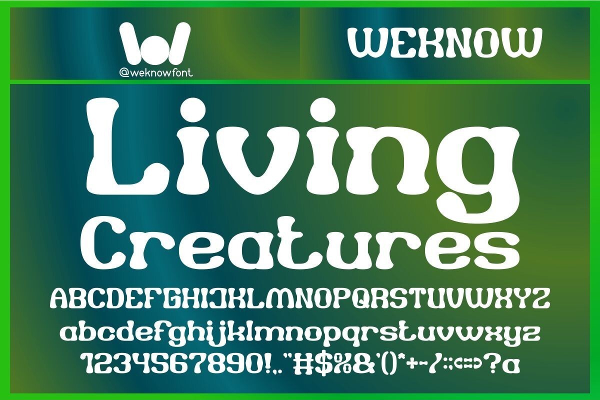 Living Creatures Inverse Font preview