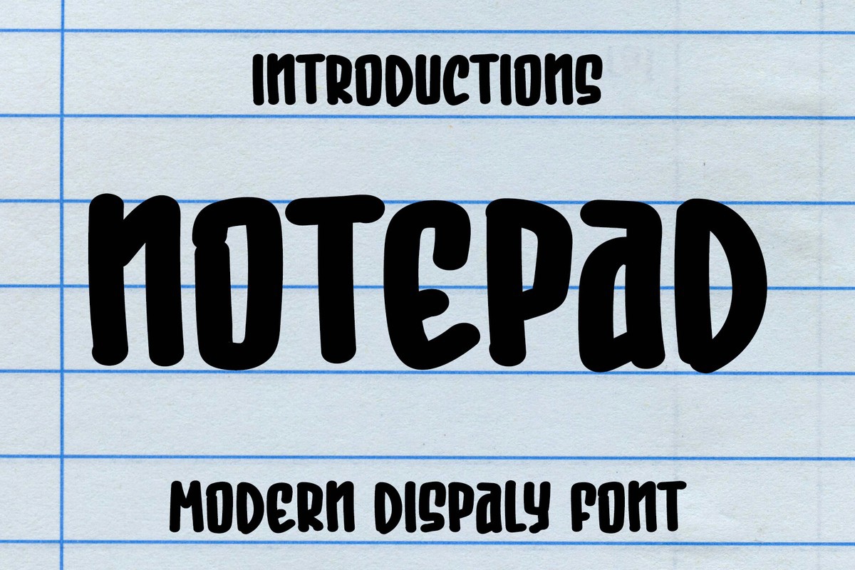 Notepad Font preview