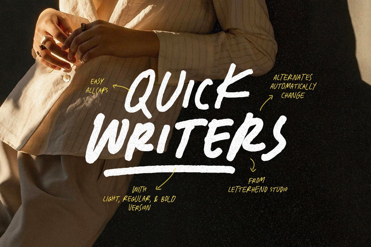 Quick Writers Font preview
