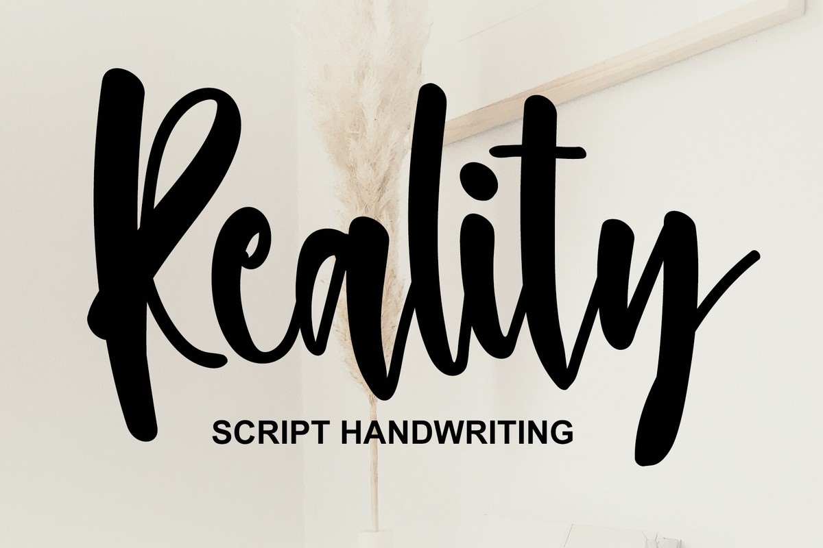 Reality Font preview