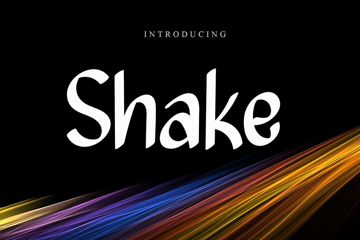 Shake Font preview