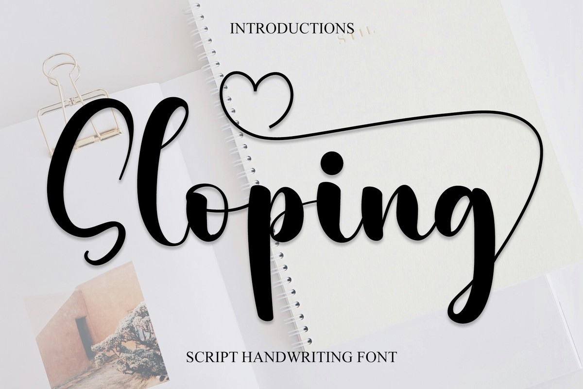 Sloping Font preview