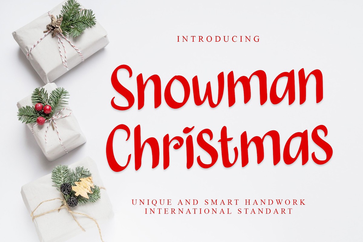 Snowman Christmas Regular Font preview