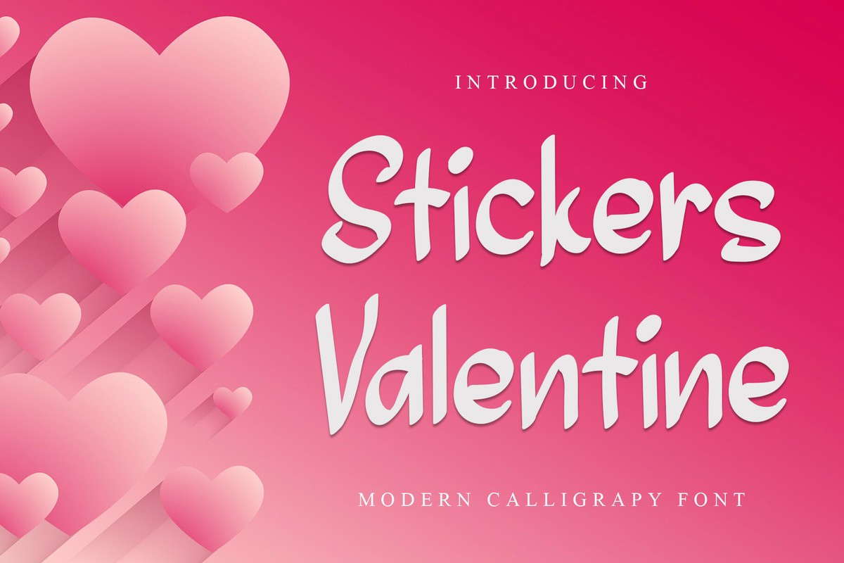 Stickers Valentine Font preview